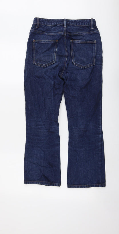 ASOS Womens Blue Cotton Bootcut Jeans Size 26 in L32 in Regular Button