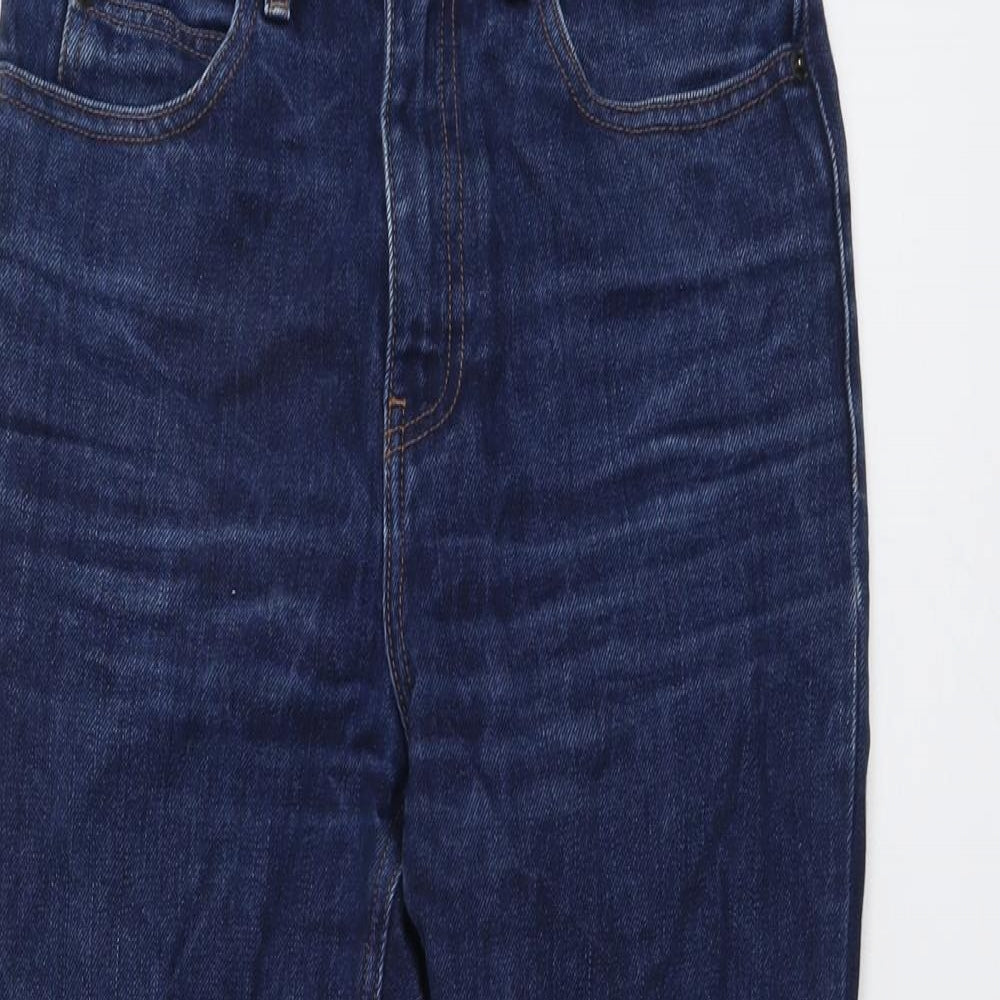 ASOS Womens Blue Cotton Bootcut Jeans Size 26 in L32 in Regular Button