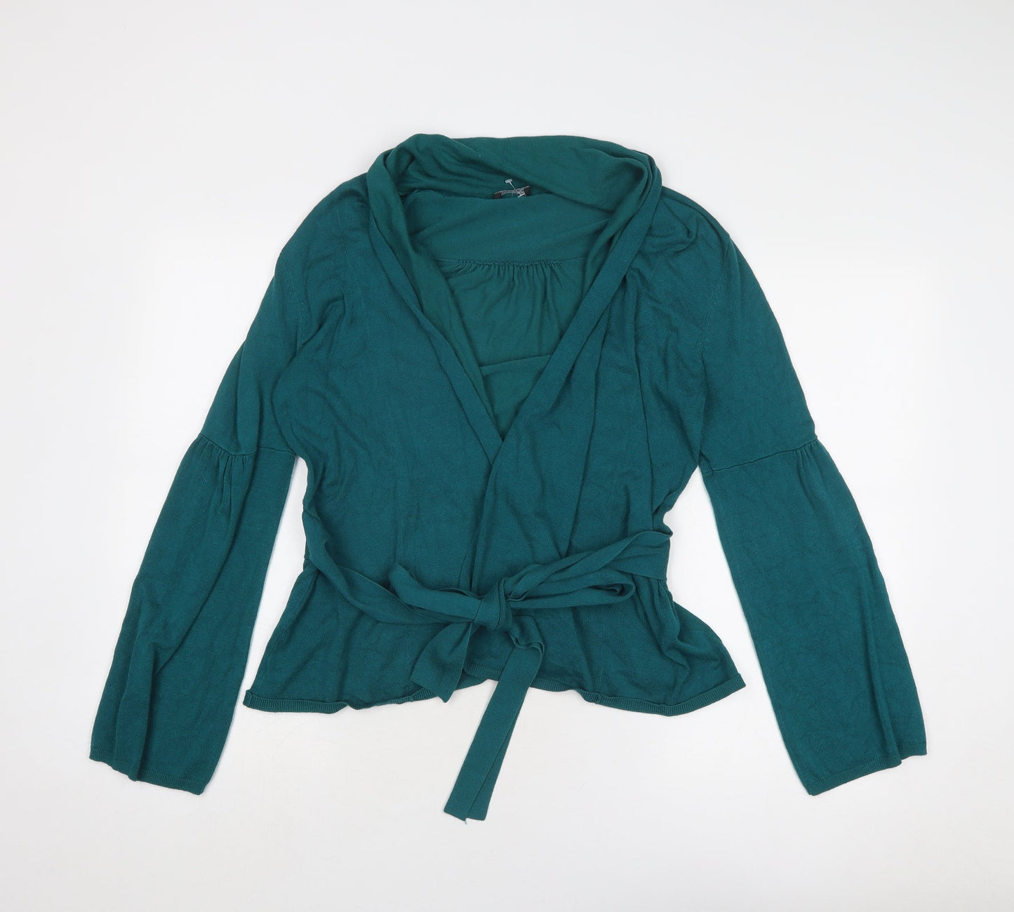 Womens UK Size M Planet Blue Wrap Jumper