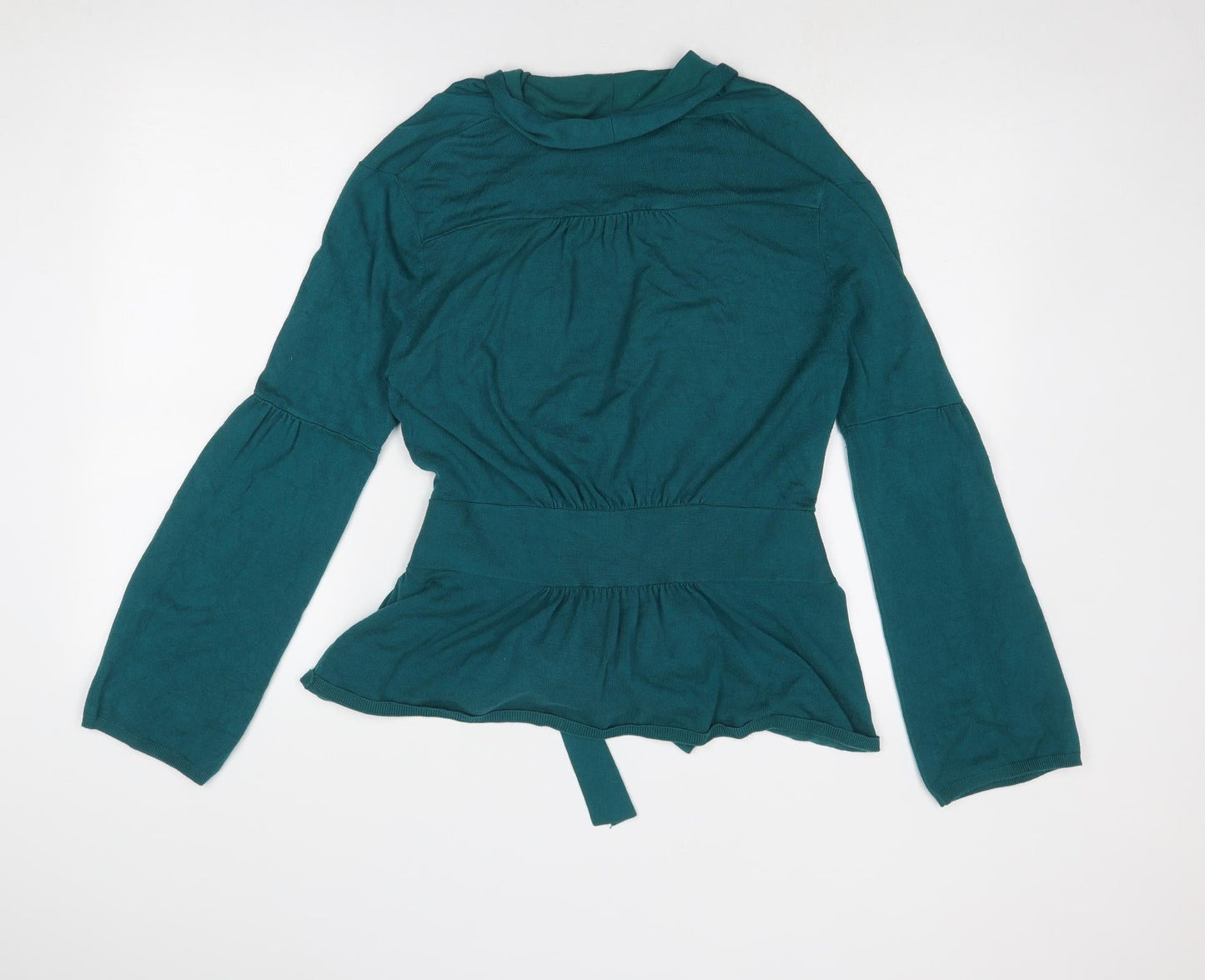 Womens UK Size M Planet Blue Wrap Jumper