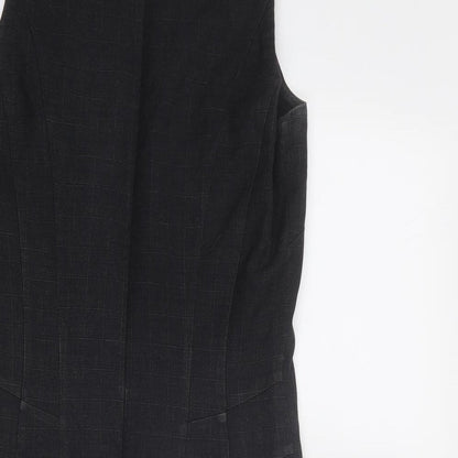 NEXT Womens Grey Polyester Shift Size 8 Round Neck Zip