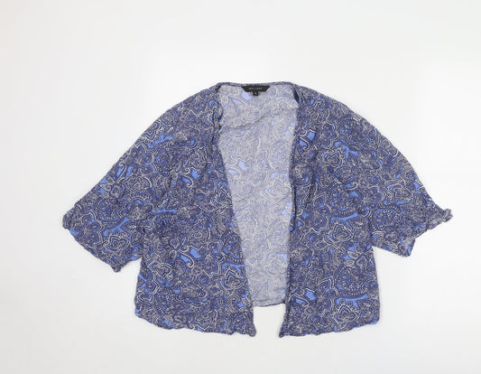 Womens UK Size 6 New Look Blue Kimono Blouse
