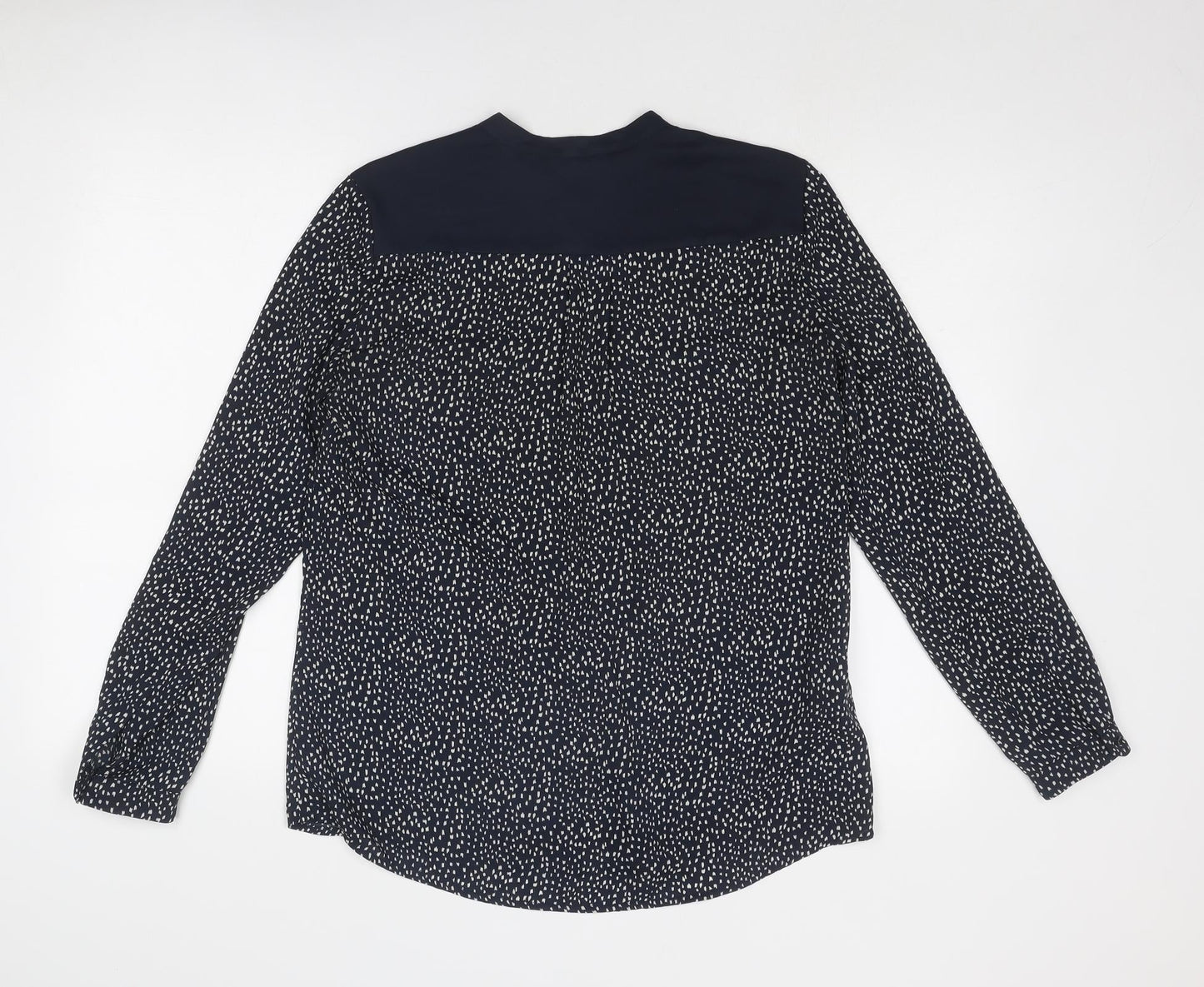 Womens UK Size S Mango Blue Basic Blouse