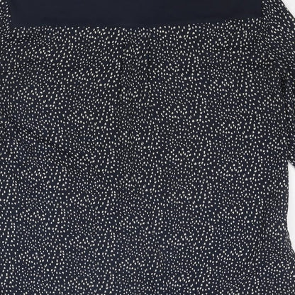 Womens UK Size S Mango Blue Basic Blouse