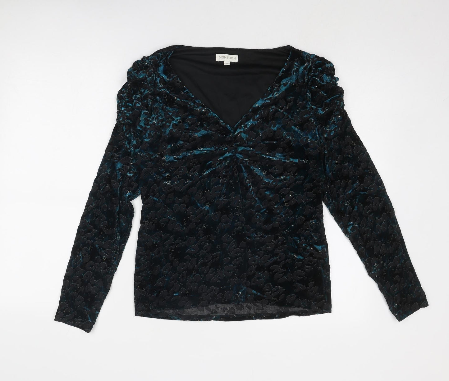 Womens UK Size M Monsoon Blue Basic Blouse