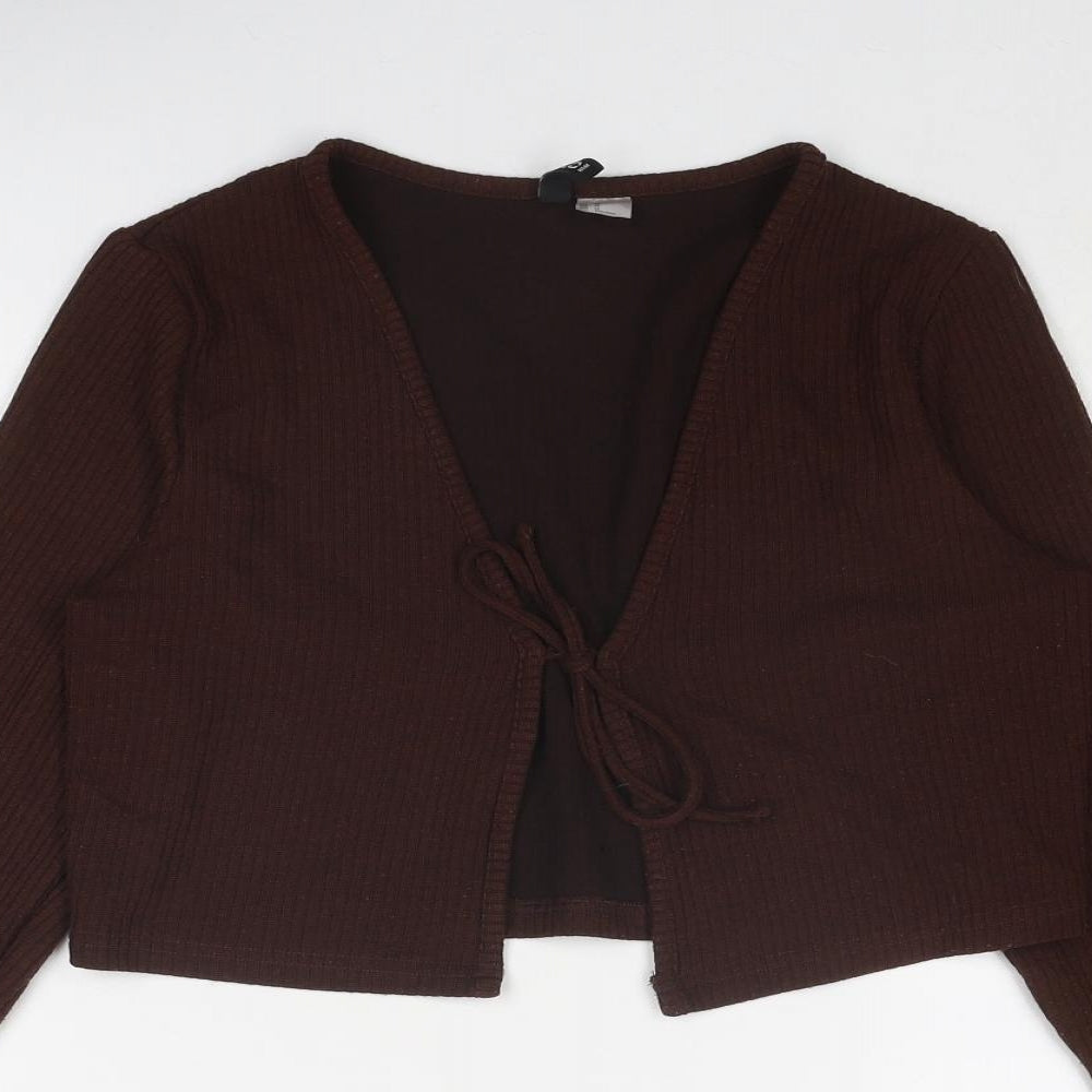Womens UK Size M Divided by H&M Brown Basic Blouse