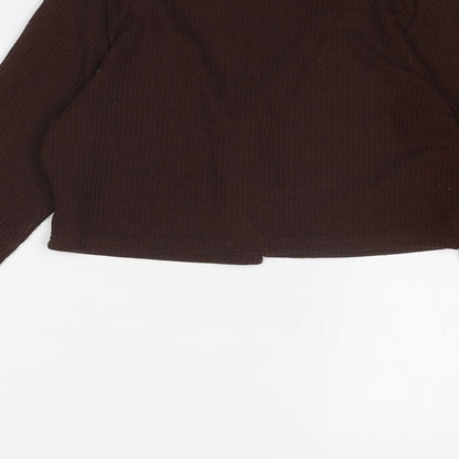 Womens UK Size M Divided by H&M Brown Basic Blouse