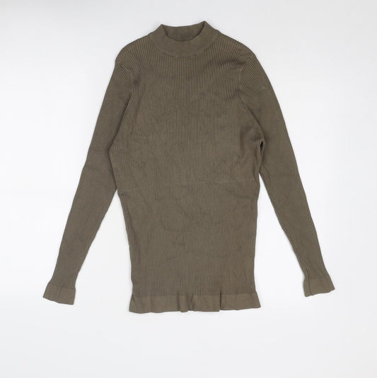 Womens UK Size L Zara Green Pullover Jumper