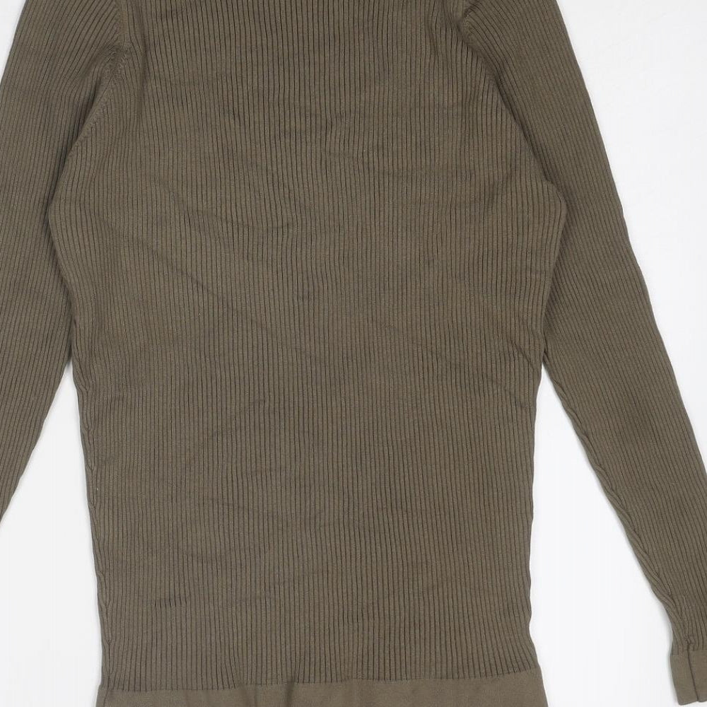 Womens UK Size L Zara Green Pullover Jumper