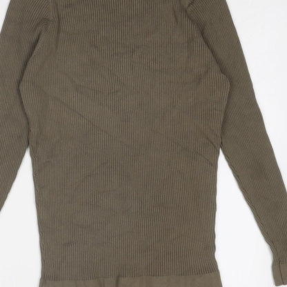 Womens UK Size L Zara Green Pullover Jumper