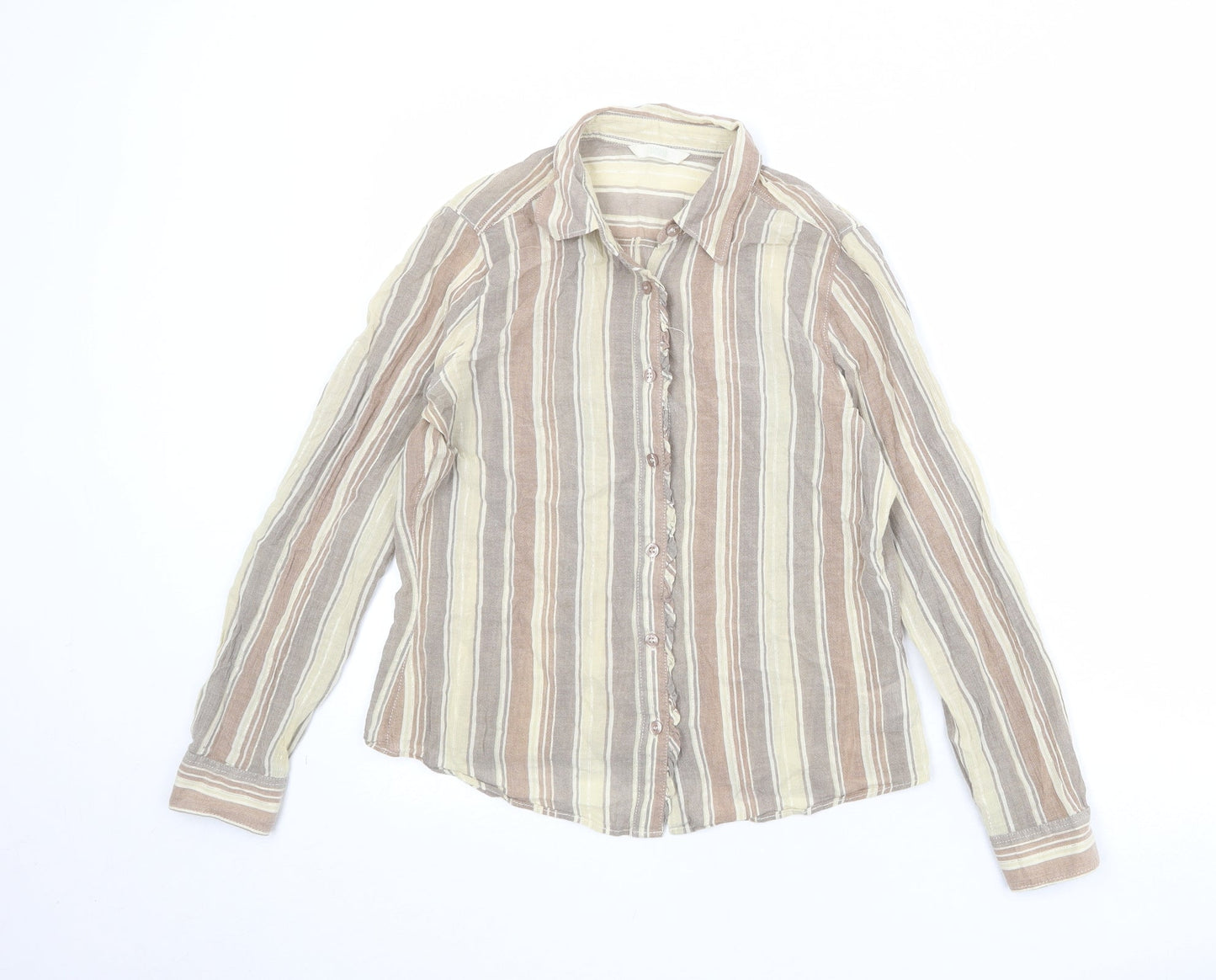 Womens UK Size 10 Marks and Spencer Multicoloured Basic Button-Up