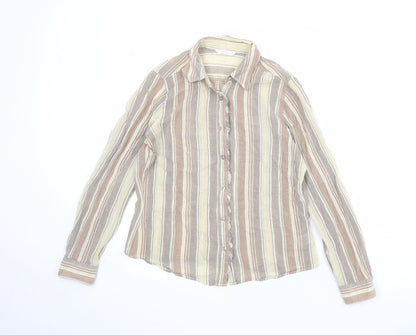 Womens UK Size 10 Marks and Spencer Multicoloured Basic Button-Up
