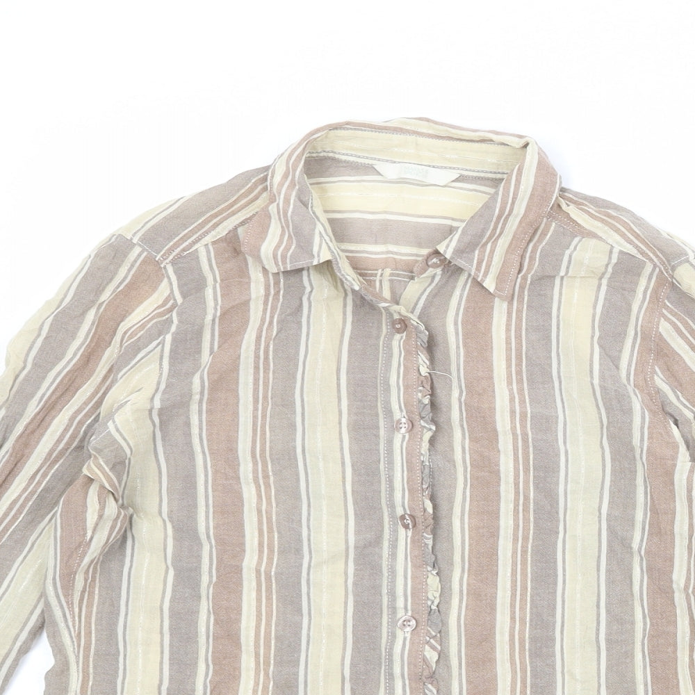 Womens UK Size 10 Marks and Spencer Multicoloured Basic Button-Up