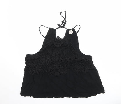 Womens UK Size L Pins & Needles Black Basic Tank