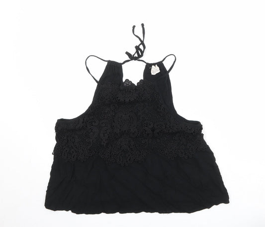 Womens UK Size L Pins & Needles Black Basic Tank