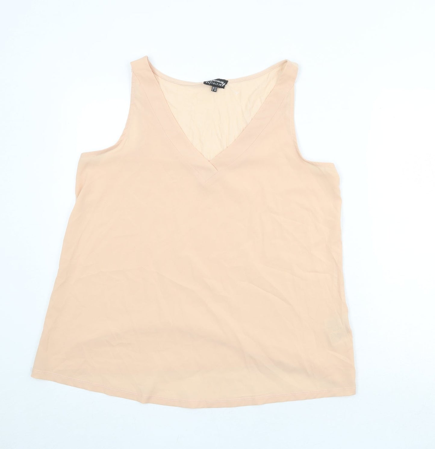 Womens UK Size 16 Warehouse Pink Basic Tank