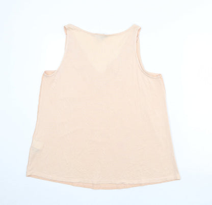 Womens UK Size 16 Warehouse Pink Basic Tank