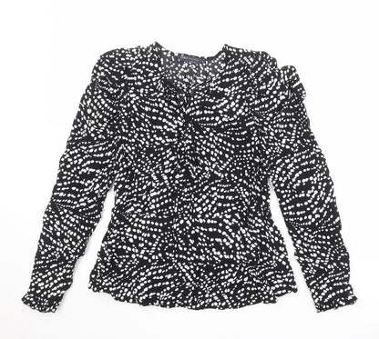 Womens UK Size 8 Marks and Spencer Black Basic Blouse