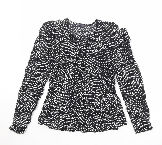 Womens UK Size 8 Marks and Spencer Black Basic Blouse