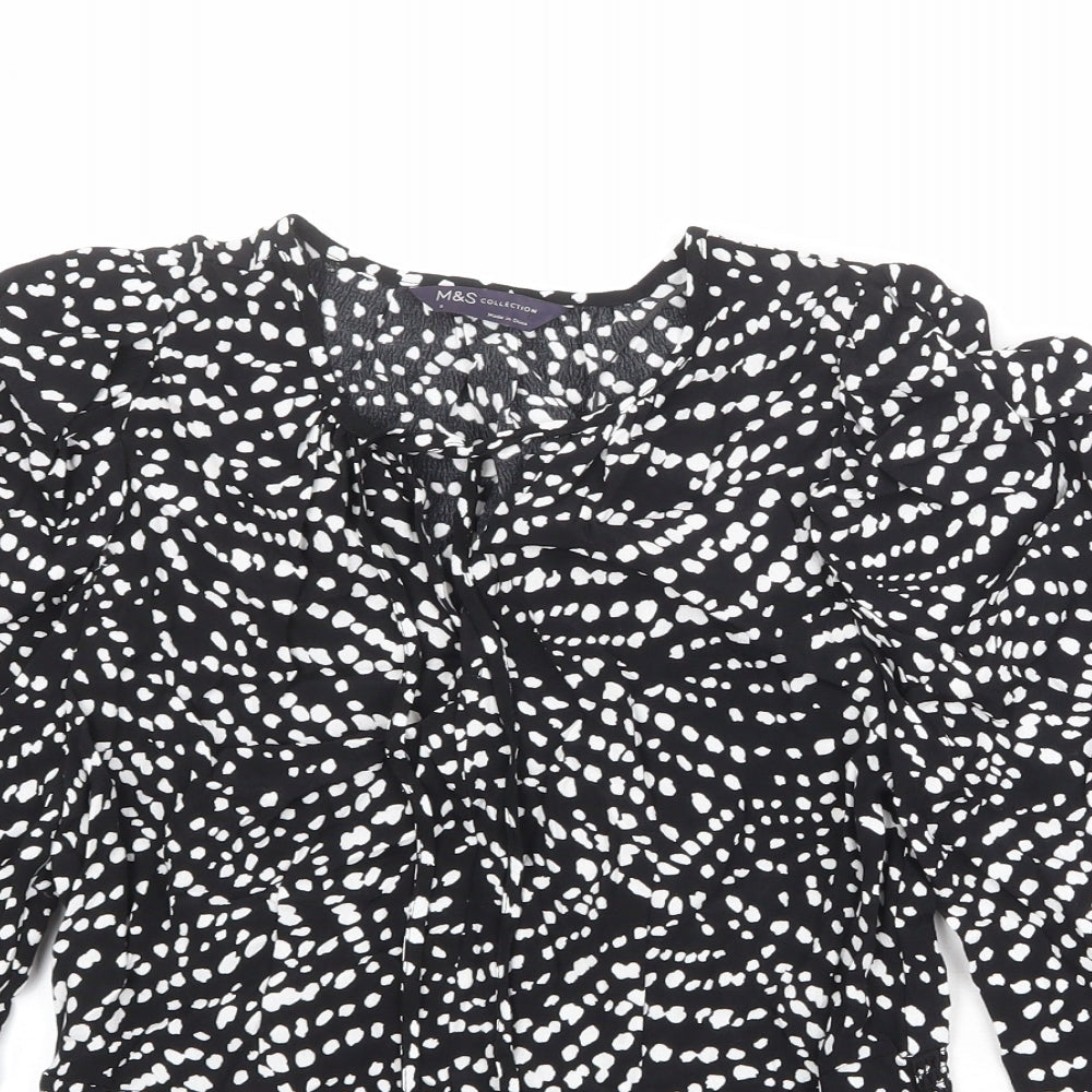 Womens UK Size 8 Marks and Spencer Black Basic Blouse