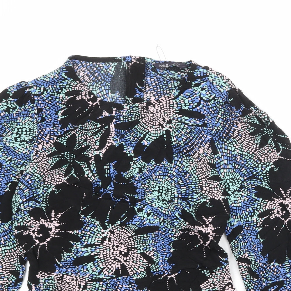 Womens UK Size 6 Marks and Spencer Multicoloured Basic Blouse