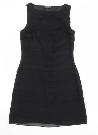 Et Vous Womens Black Polyester Shift Size 10 Round Neck Zip