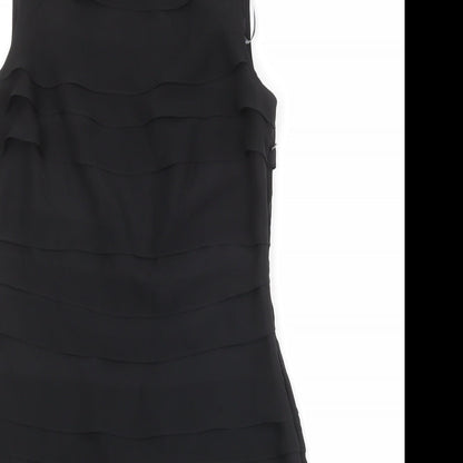 Et Vous Womens Black Polyester Shift Size 10 Round Neck Zip
