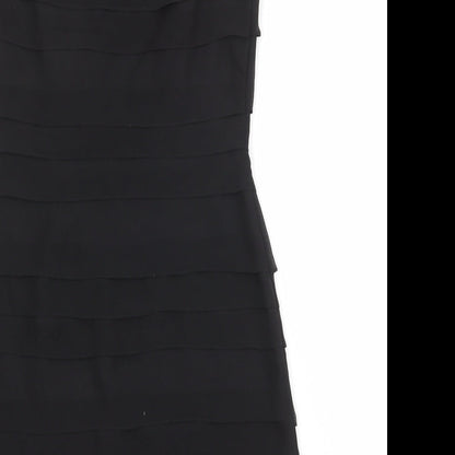 Et Vous Womens Black Polyester Shift Size 10 Round Neck Zip