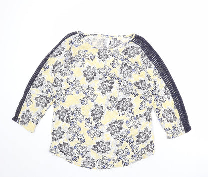 Womens UK Size 10 M&Co Multicoloured Basic Blouse
