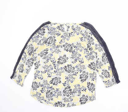 Womens UK Size 10 M&Co Multicoloured Basic Blouse