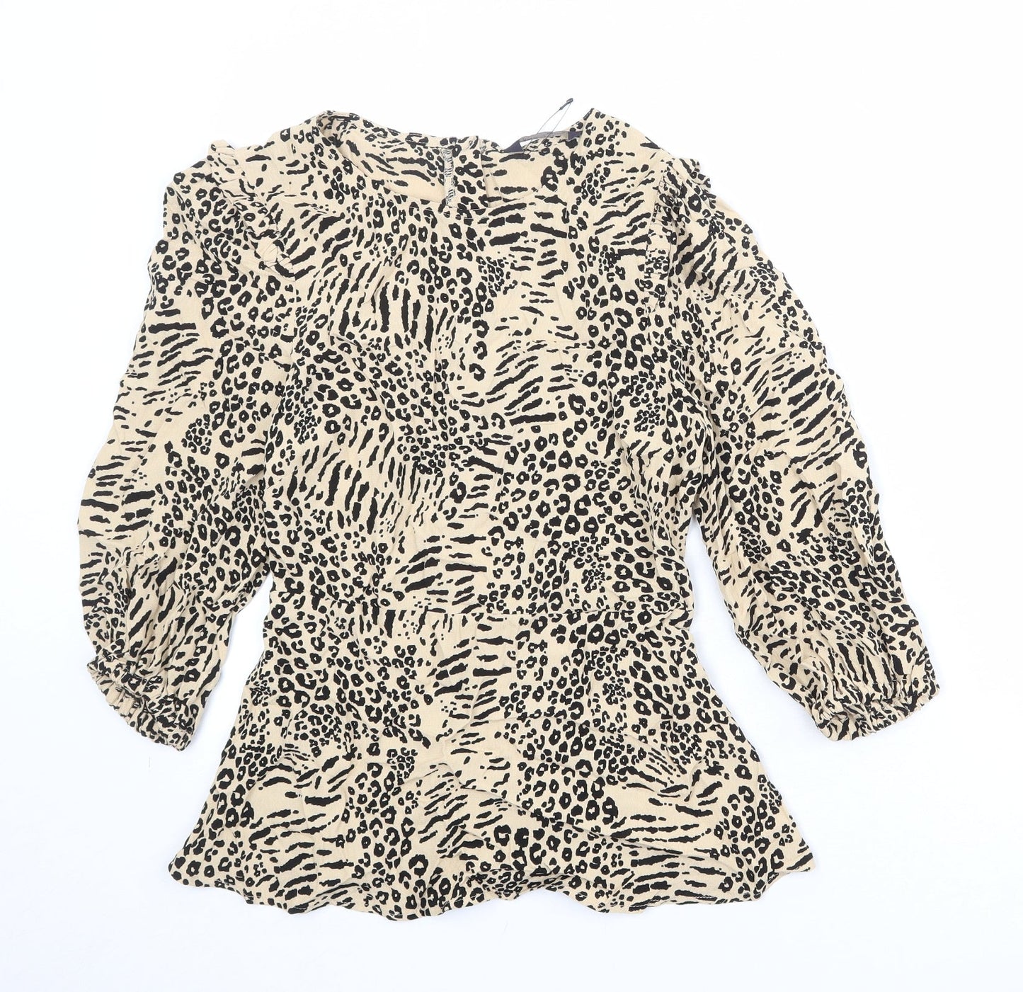 Womens UK Size 6 Marks and Spencer Beige Basic Blouse