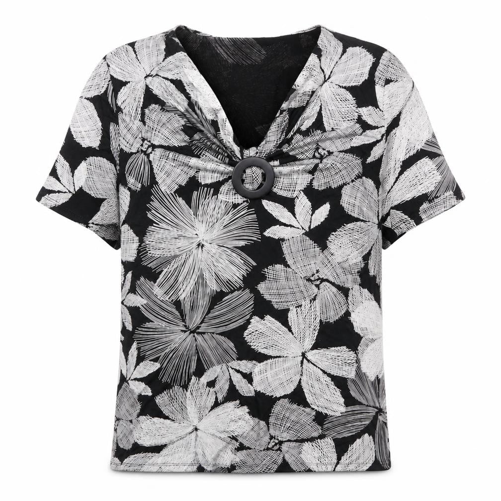 Womens UK Size M CC Black Basic T-Shirt