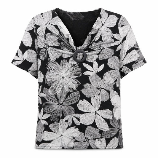 Womens UK Size M CC Black Basic T-Shirt
