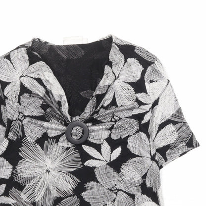 Womens UK Size M CC Black Basic T-Shirt