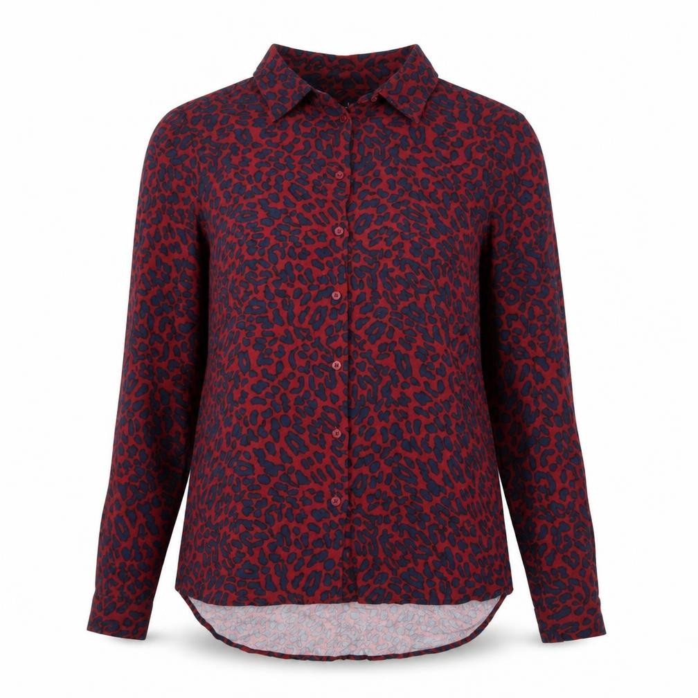 Womens UK Size 8 Marks and Spencer Red Basic Button-Up