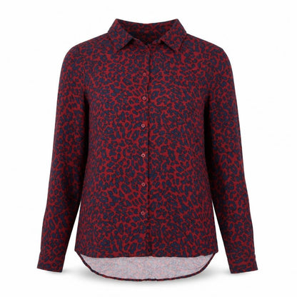 Womens UK Size 8 Marks and Spencer Red Basic Button-Up