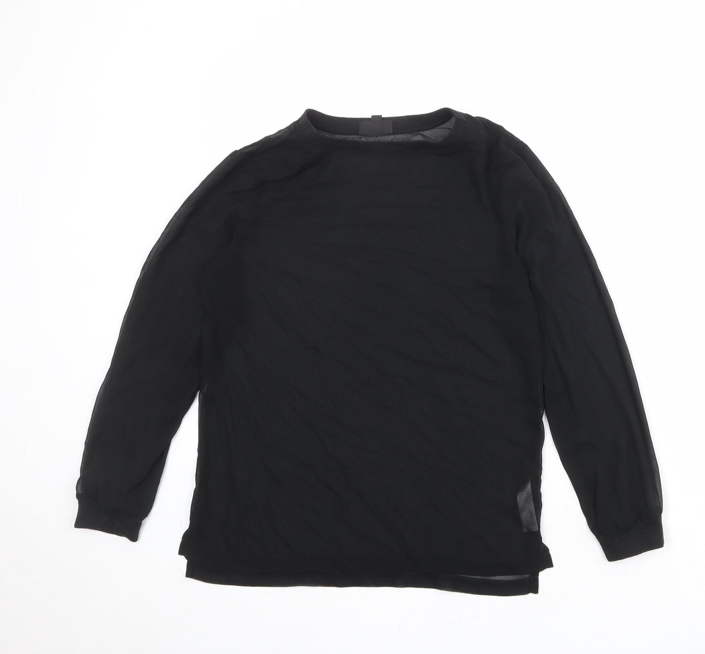 Womens UK Size 8 Topshop Black Basic T-Shirt