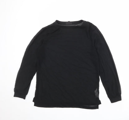 Womens UK Size 8 Topshop Black Basic T-Shirt