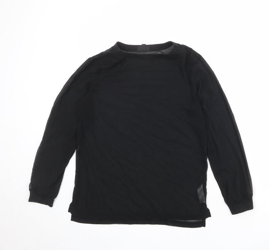 Womens UK Size 8 Topshop Black Basic T-Shirt