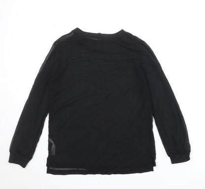 Womens UK Size 8 Topshop Black Basic T-Shirt