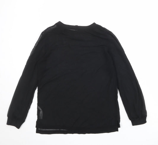 Womens UK Size 8 Topshop Black Basic T-Shirt