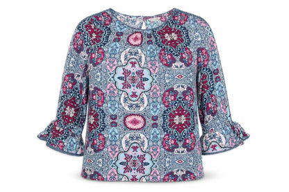 Womens UK Size 10 M&Co Multicoloured Basic Blouse