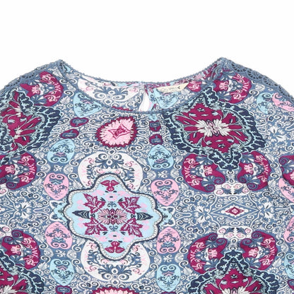 Womens UK Size 10 M&Co Multicoloured Basic Blouse