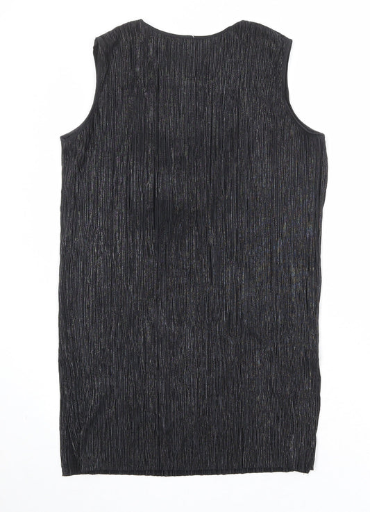 Principles Womens Black Polyester A-Line Size 14 Round Neck Pullover