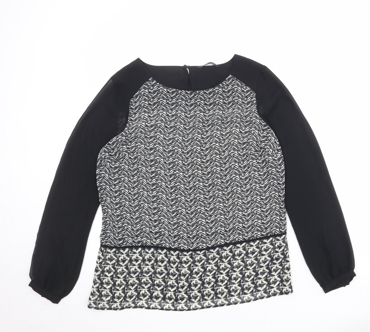 Womens UK Size 12 Marks and Spencer Black Basic Blouse