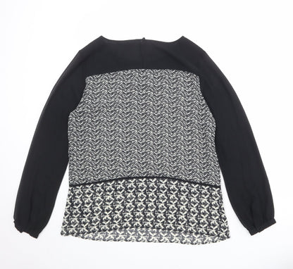 Womens UK Size 12 Marks and Spencer Black Basic Blouse