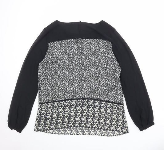 Womens UK Size 12 Marks and Spencer Black Basic Blouse