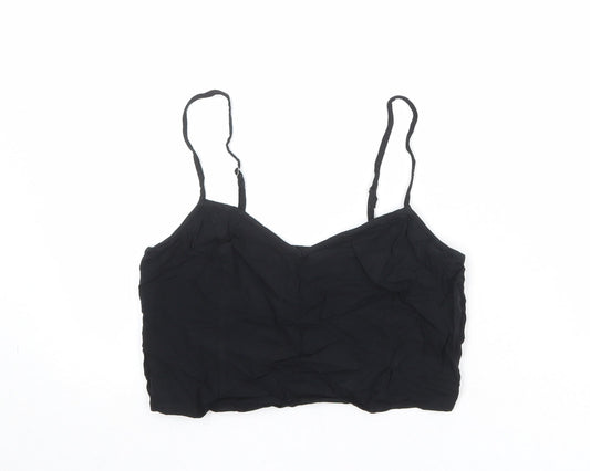 Womens UK Size M Hollister Black Cropped Tank