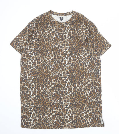 Womens UK Size 12 Very Brown Basic T-Shirt