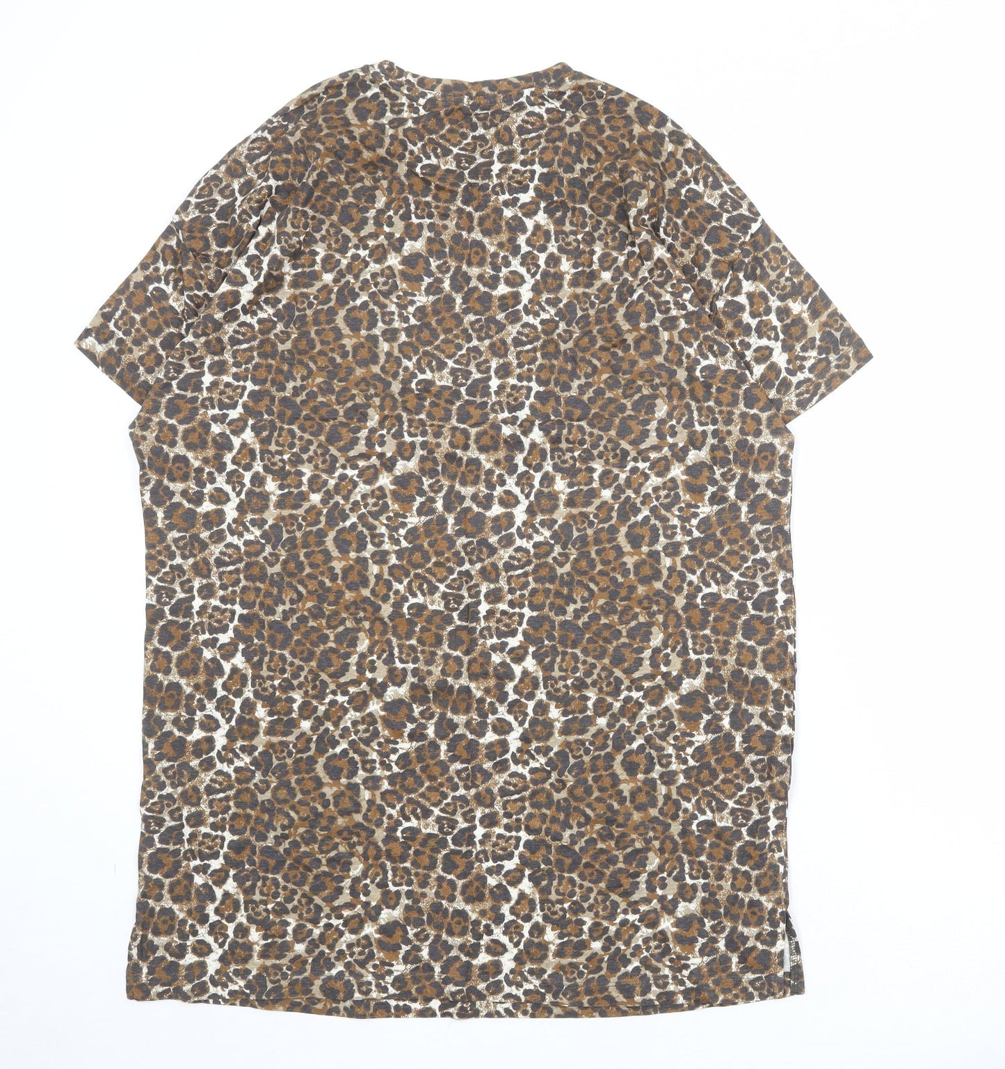 Womens UK Size 12 Very Brown Basic T-Shirt